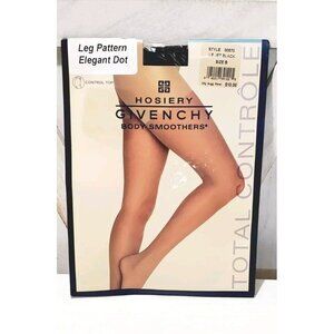 NEW VTG USA GIVENCHY LE JET BLACK SZ B PANTYHOSE BODY SMOOTHERS CONTROL TOP #570